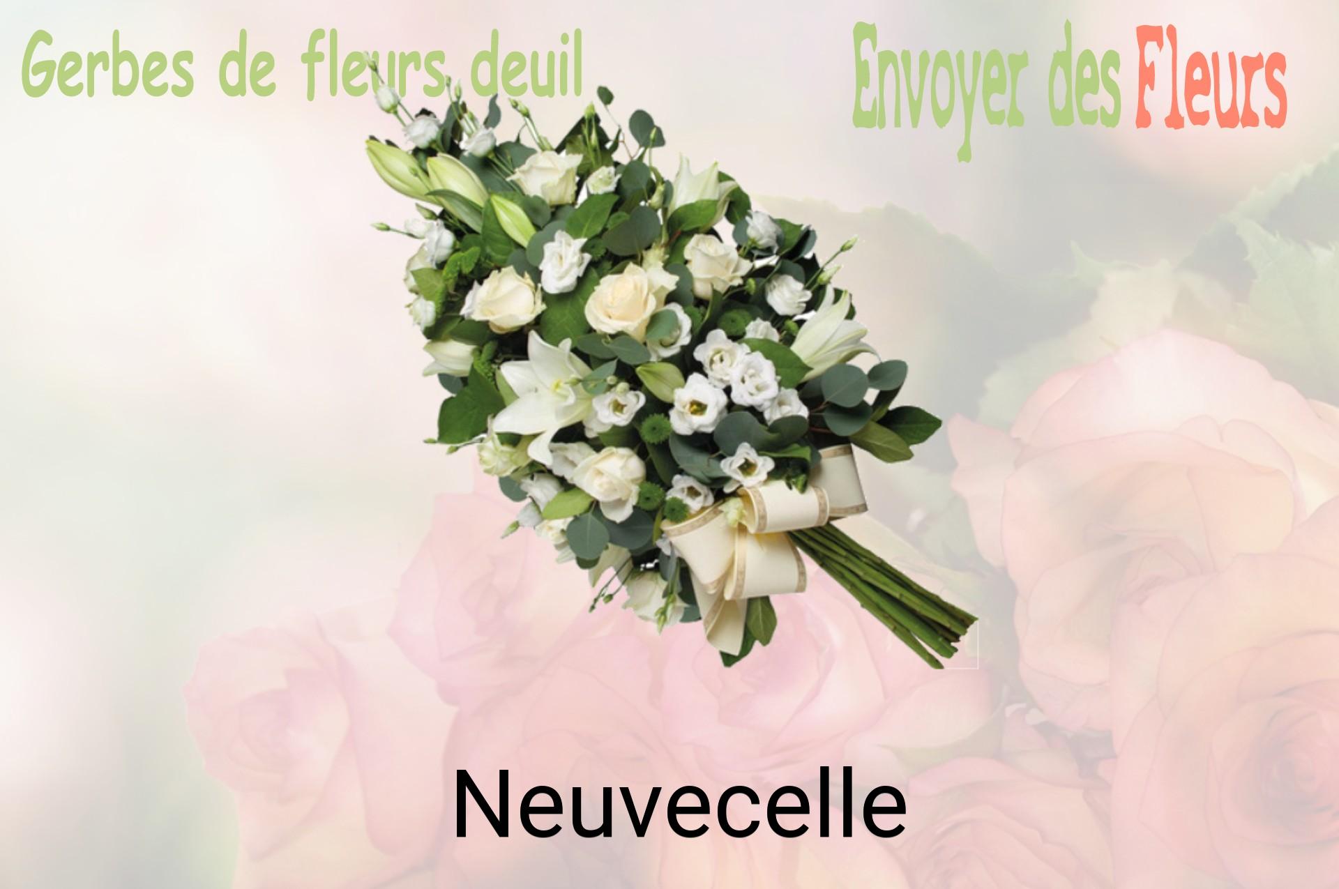 Gerbe de fleurs de deuil livrée à Neuvecelle